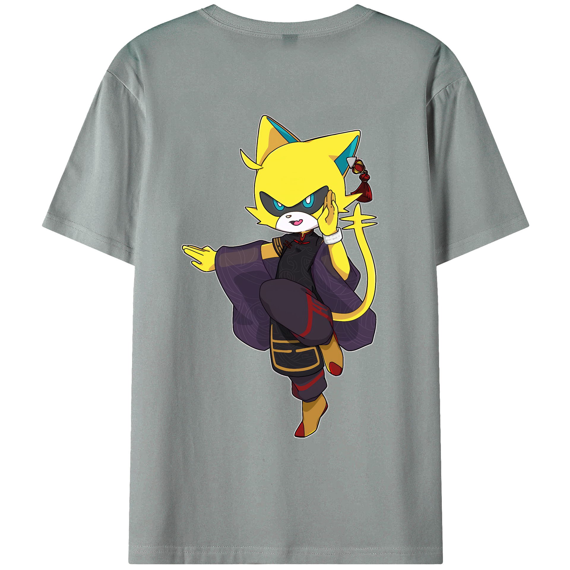 （画像用） 妖怪ウォッチ Yo-kai Watch 綿100％ メンズ半袖Tシャツ（バックプリント） 通気性